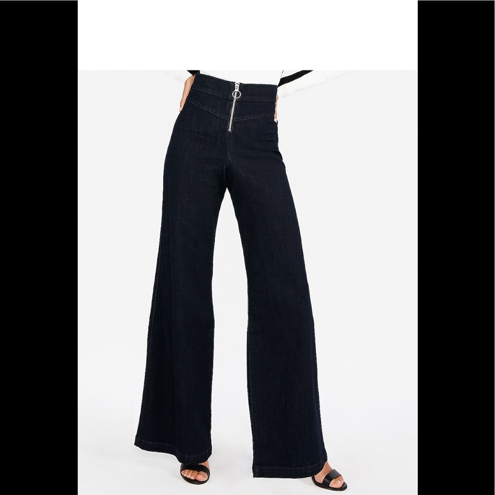 Express super high-rise wide leg size 10 are